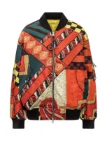 Etro Patchwork Reversible Bomber Jacket In Multicolor