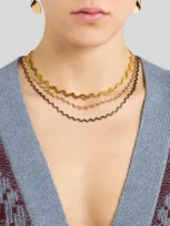 Etro Wave Choker In Gold