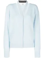 Fendi Cashmere Cardigan Cut-out Detailing In Priscazzur