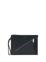 Fendi Clutch In Nero/palladio