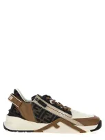 Fendi 'flow' Sneakers In Brown