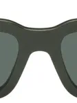 Fendi The  Diagonal 51mm Rectangular Sunglasses In Shiny Dark Green/gre