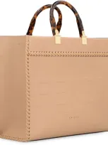 Fendi Sunshine Tote Bag In Brown