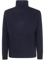 Filippo De Laurentiis Long Sleeves Half Zipper Clothing In Blue