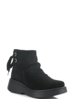 Fly London Mebs Bootie In 003 Black Oil Suede