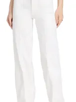 Frame Womens Au Natural Clean Braided-waistband Straight-leg Mid-rise Jeans