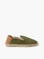 Frescobol Carioca Veluso Suede Espadrilles In Green