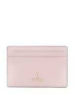 Furla Camelia Small Leather Card Case In Pink