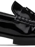 Ganni Black Butterfly Logo Loafers In 099 Black