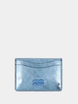 Ganni Bou Card Holder -  - Synthetic Leather - Blue