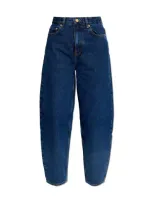 Ganni High Waisted Jeans In Blue