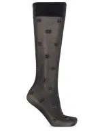 Ganni Shimmering Socks In Black