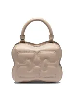 Ganni "small Butterfly" Handbag In Grey