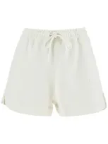 Ganni Sweatshirt Fabric Shorts In White