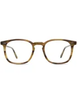 Garrett Leight Ruskin Demo Square Unisex Eyeglasses 1106 Bio At 48 In Metallic