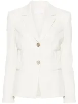 Genny Single-breasted Blazer In White