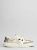 Ghoud Lido Brushed Sneakers In Gold Leather