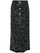 Giambattista Valli Sequin-embellished Skirt In Black