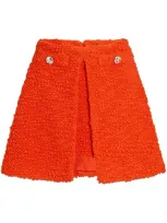 Giambattista Valli Tweed Mini Skirt In Orange