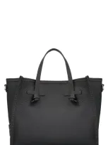 Gianni Chiarini Miss Marcella 32 Smooth Leather Tote Bag In Black