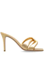 Gianvito Rossi 85mm Amour Mules In Gold