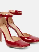 Gianvito Rossi Casey Leather D'orsay Pumps In Red