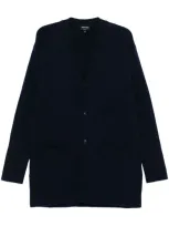 Giorgio Armani V-neck Cardigan In Blue