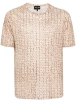 Giorgio Armani T-shirt In Cream