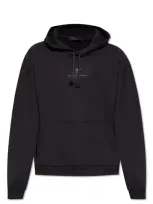 Giuseppe Zanotti Logo Embroidered Drawstring Hoodie In Black