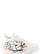 Giuseppe Zanotti Talon Graffiti Print Sneakers In White