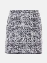 Givenchy Skirt In 4g Tweed With 4g Detail In Navy