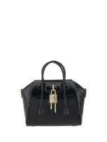 Givenchy Antigona Lock Mini Handbag In Black