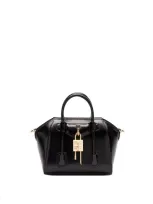 Givenchy Toy Antigona Lock Leather Satchel In Black