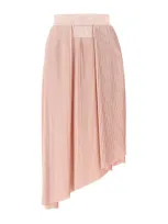 Givenchy Asymmetrical Pleated Skirt In Nude