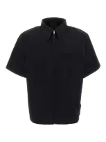 Givenchy Black Stretch Poplin Shirt In 001