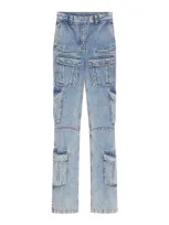 Givenchy Cargo Jeans In Light Blue