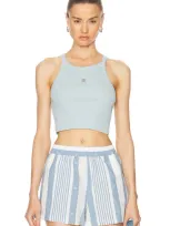 Givenchy Cropped Tank Top In Sky Blue