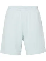 Givenchy Embroidered-logo Cotton Bermuda Shorts In Blue