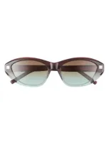 Givenchy Gv Day Cat Eye Sunglasses In Dark Brown/other/brown