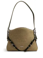 Givenchy Medium Raffia Voyou Bag In Beige