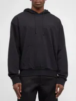 Givenchy Men's Embossed Logo Hoodie In Black