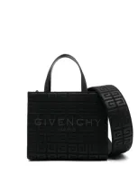 Givenchy Mini 4g-embroidered Tote Bag In Black