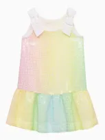 Givenchy Kids' Flared Dress With Sequins In Multicolor