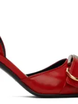 Givenchy Red Voyou Slingback Heels In 600 Red