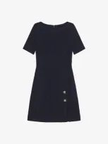 Givenchy Dress In Tweed With 4g Liquid Detail In Black