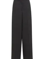 Givenchy Wool Straight-leg Pants In Grey