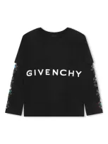 Givenchy Kids' X Disney Oswald-print Cotton Top In Black