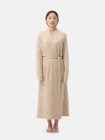 Gobi Cashmere Long Cashmere Robe In Beige