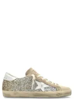 Golden Goose Deluxe Brand Super Star Glittered Sneakers In Silver