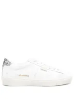 Golden Goose Matchstar Leather Sneakers In White